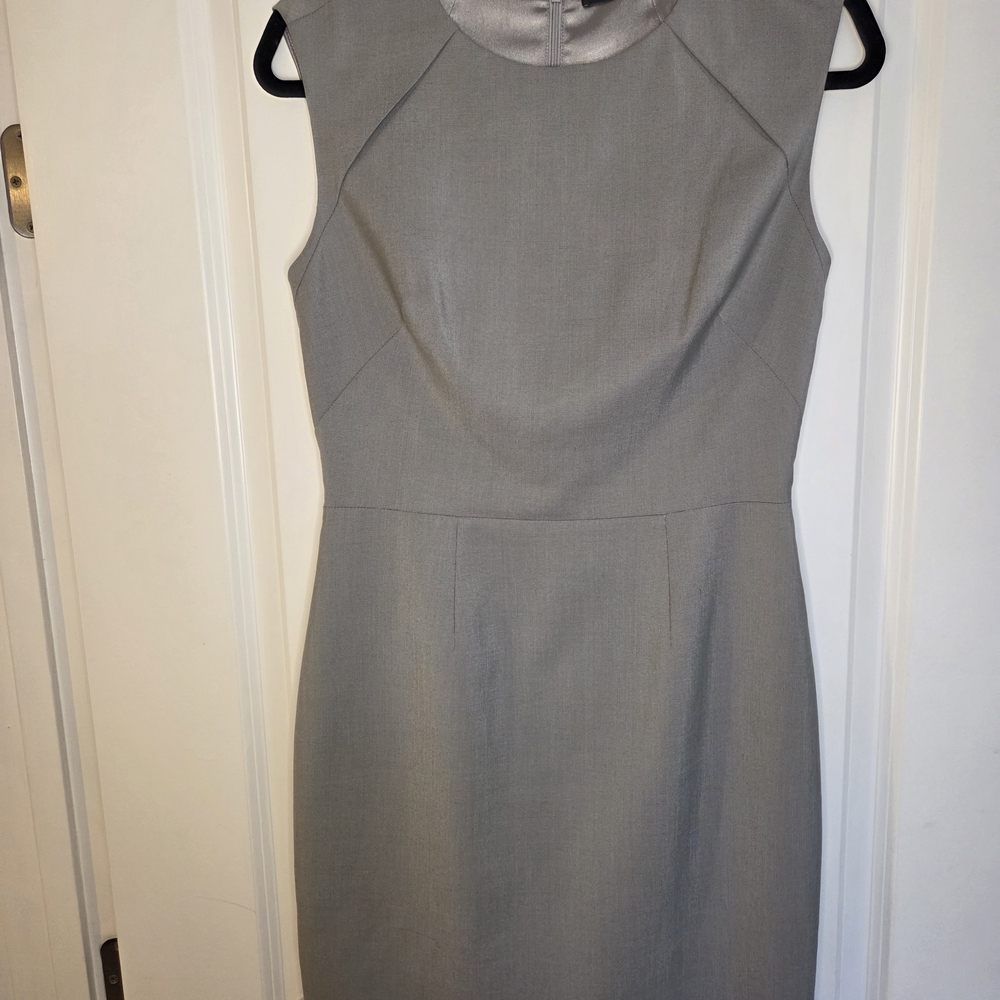 Tahari Gray Sleeveless Mini Dress Preloved
